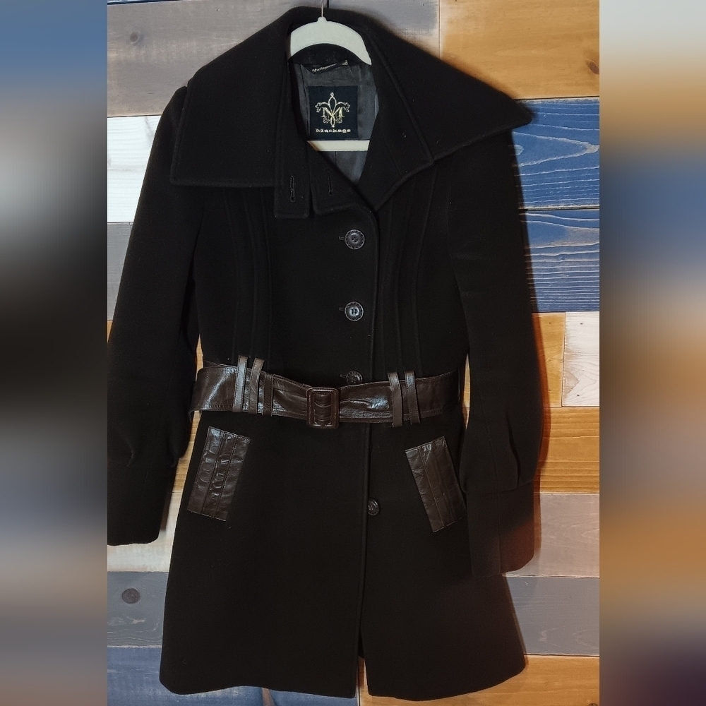 Mackage Wool Coat Cashmere M Brown